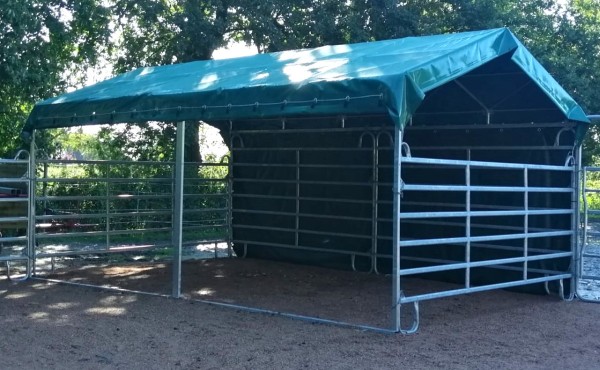 Weidezelt 6x3,6m (seitlich offen)
