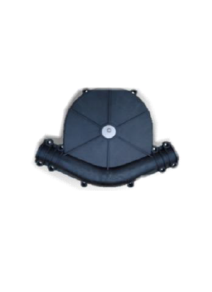 Umlenkecke 45° mit Polyamidumlenkrad, schwarz