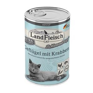6 x 400 g - Landfleisch Cat Adult Schlemmertopf mit Geflügel & Krabben
