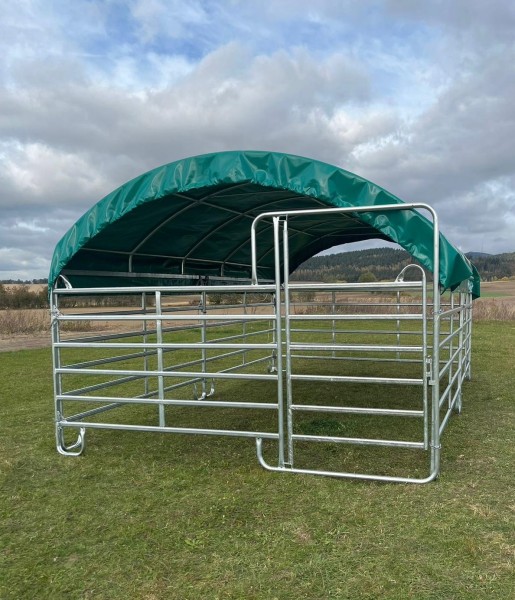 Rundbogen Weidezelt 6x3,6m (geschlossen)