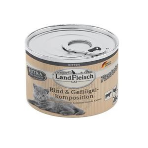 6 x 195 g - Landfleisch Cat Kitten Pastete Rind & Geflügelkomposition