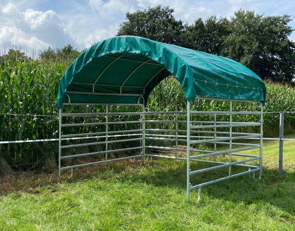 Rundbogen Weidezelt 3x3,6m (vorne offen)