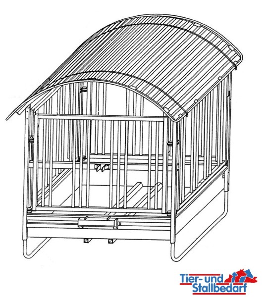 Viereckraufe, Heuraufe - Sicherheitsfressgitter 1,5 x 1,5m, 8 Fressplätze