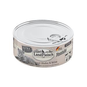 6 x 100 g - Landfleisch Cat Kitten Pastete Rind, Huhn & Wild