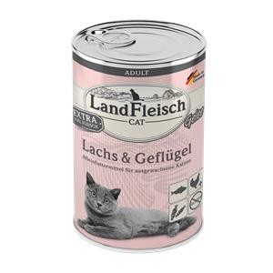 6 x 400 g - Landfleisch Cat Adult Gelee mit Lachs & Geflügel