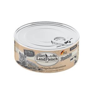 6 x 100 g - Landfleisch Cat Kitten Pastete Rind & Geflügelkomposition